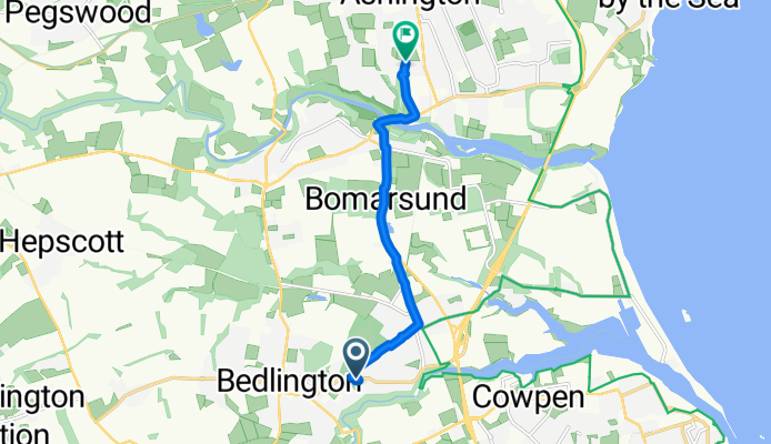 Allgood Terrace, Bedlington to Cheltenham Court, Ashington