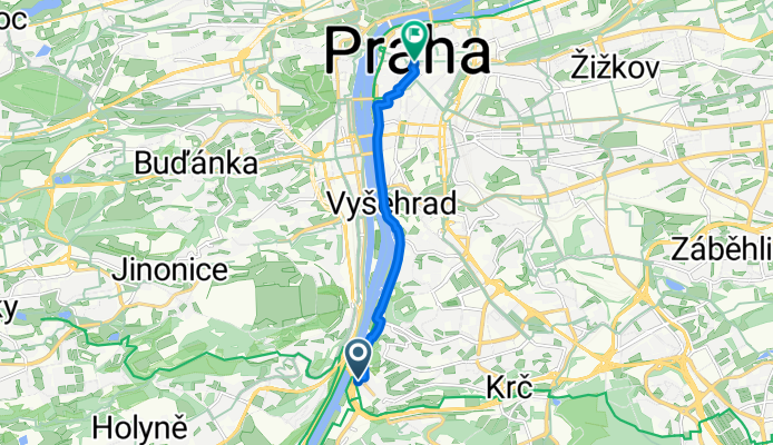Na Mlejnku, Prague 4 to Staroměstské náměstí, Prague 1