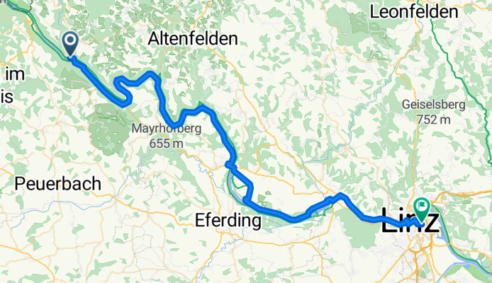 Von Hofkirchen im Mühlkreis bis Linz