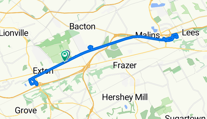 Church Farm Ln, Exton to Church Farm Ln, Exton