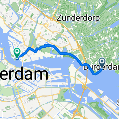 Route in Amsterdam