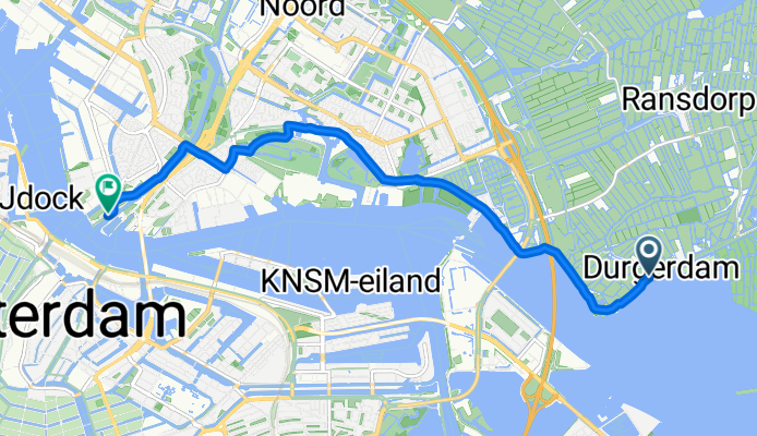 Route in Amsterdam