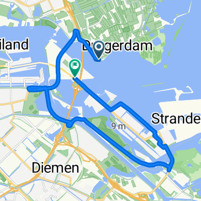 Route in Amsterdam