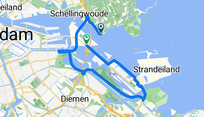 Route in Amsterdam