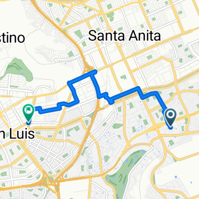 De Calle Toulon a Calle Mariscal Andres de Santa Cruz