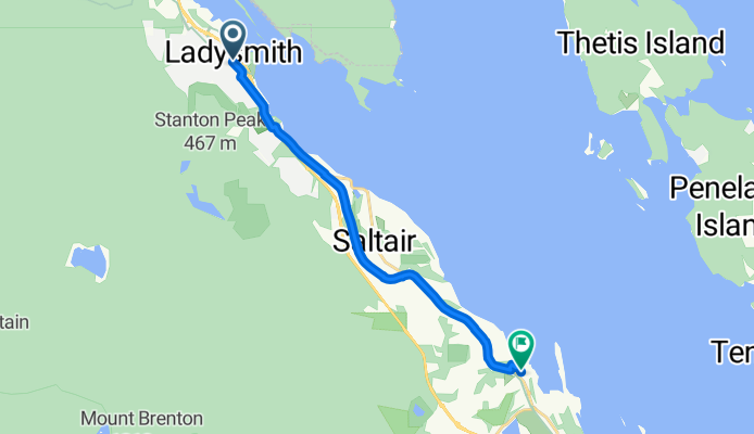 Route to Duke Point Transload