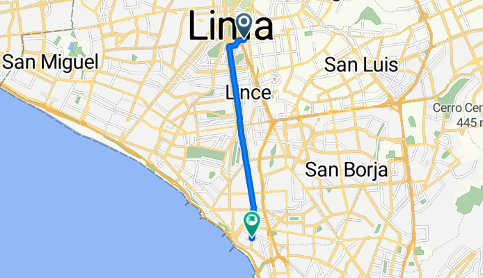 De Bauzate y Meza a Avenida José Larco