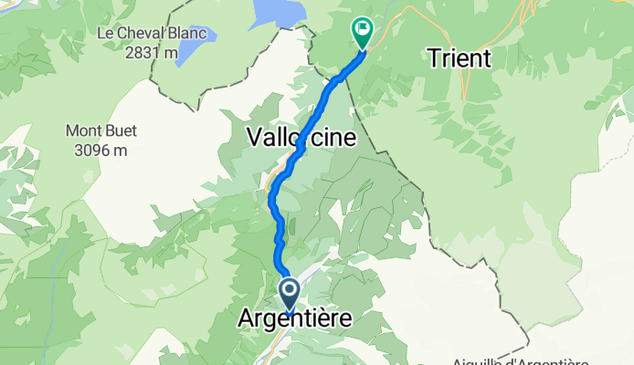 Argentiere to Chatelard-Frontiere