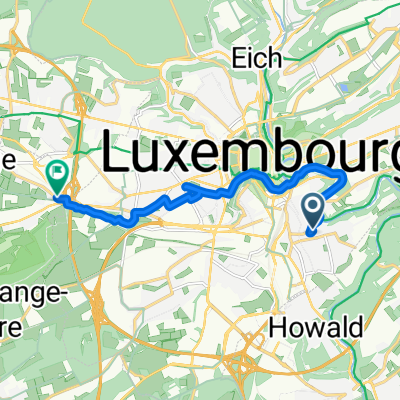 Rue de l'Égalité, Luxembourg to Rue de Luxembourg, Bertrange