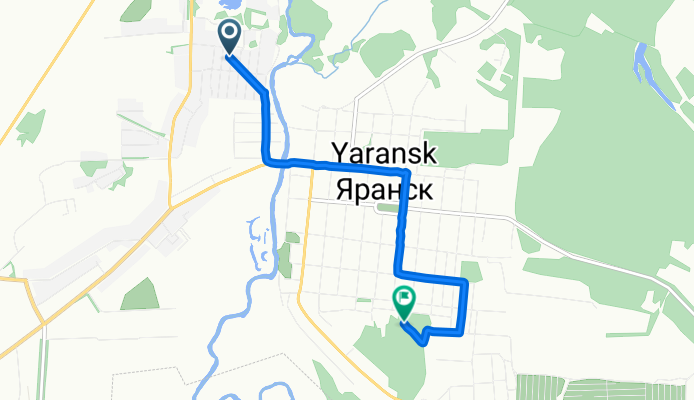 От Лагуновская улица 67А до улица Тургенева