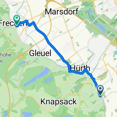 Raiffeisenstraße, Hürth nach An der Synagoge, Frechen