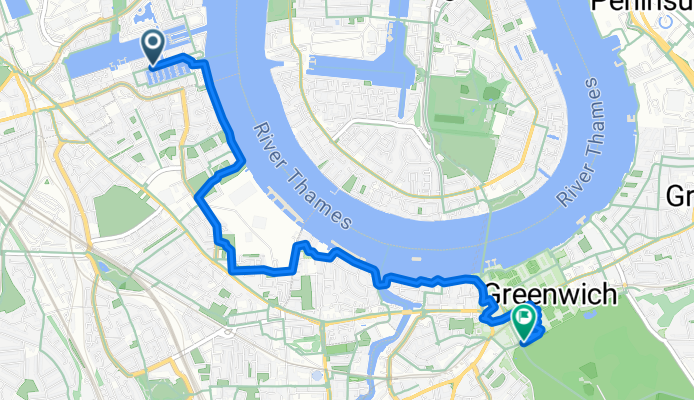 Rope Street, London to Greenwich, London