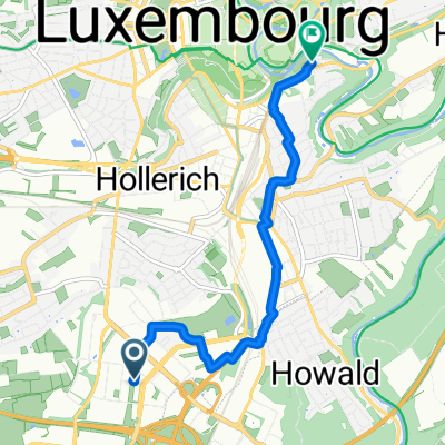 Rue Gerhard Mercator, Luxembourg to Boulevard Général George S Patton, Luxembourg