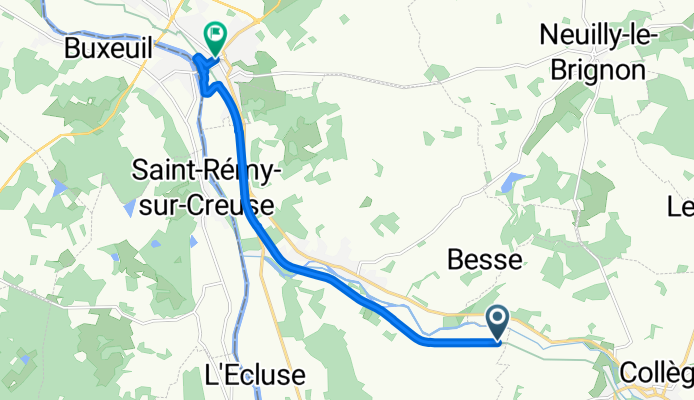 Route du Val de Claise, Le Grand-Pressigny à Rue Rabelais, Descartes