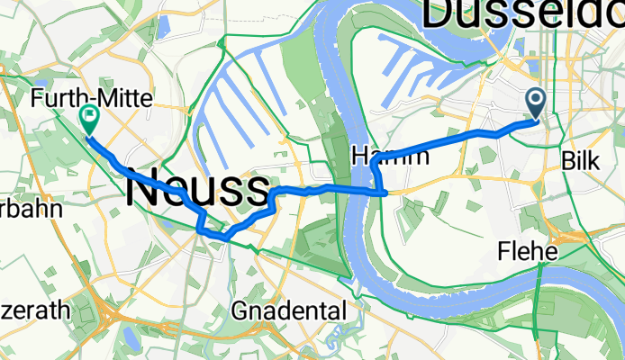 Friedrichstraße, Düsseldorf nach Broichstraße, Neuss
