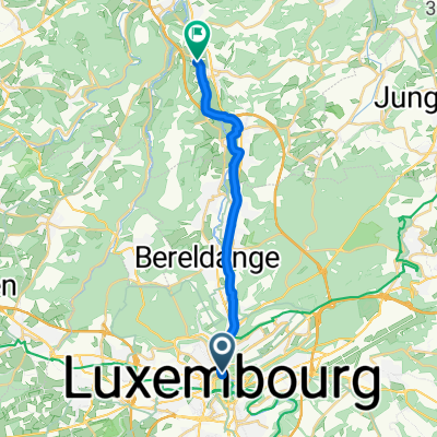 Avenue Jean-Pierre Pescatore, Luxembourg à Route de Mersch, Gosseldange