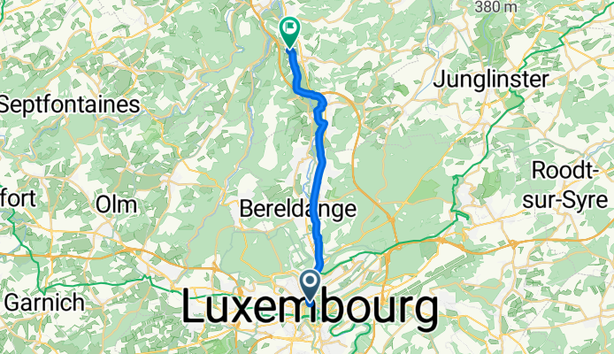 Avenue Jean-Pierre Pescatore, Luxembourg à Route de Mersch, Gosseldange