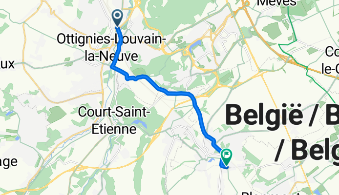 De Ottignies à Champ du Gros Chêne