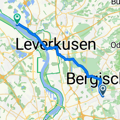 Dellbrück ( Hauptstr., Kvb) nach Hitdorf Fähre