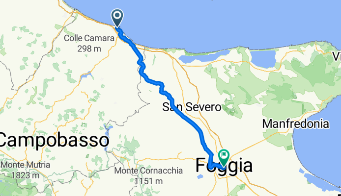 Via Dante Alighieri, Termoli to Via Schiraldi, Foggia