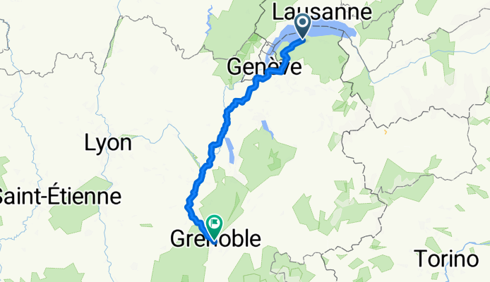 Impasse des Mouettes, Thonon-les-Bains nach Rue Beyle-Stendhal, Grenoble