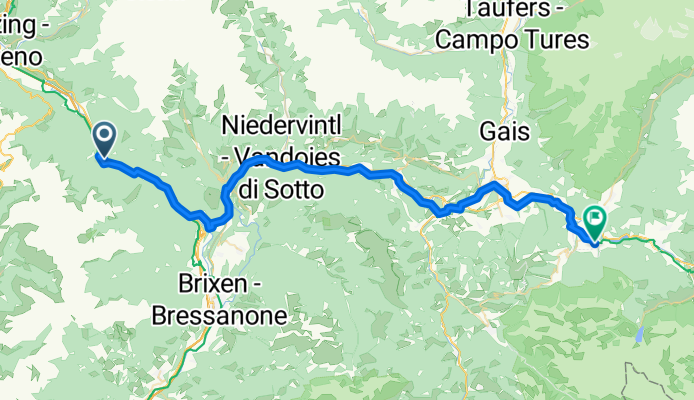 Route zu Geniesserhotel Messnerwirt Olang