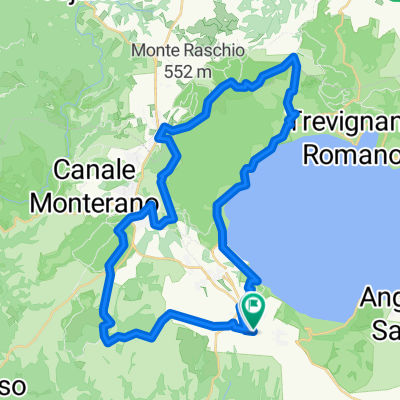 Route in Bracciano gianca