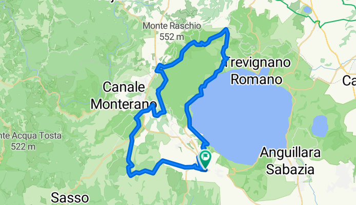 Route in Bracciano gianca