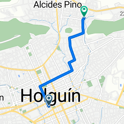 Ruta de el trabajo a la casa.