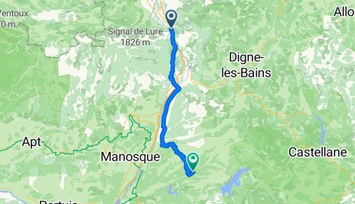 Sisteron to Allemagne-en-Provence