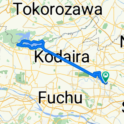 三鷹駅ー多摩湖サイクリングロード
