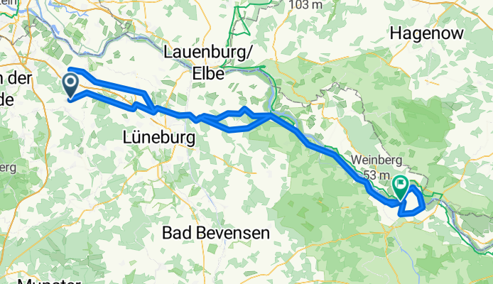 Pattenser Hauptstraße, Winsen (Luhe) nach Elberadweg, Dannenberg (Elbe)