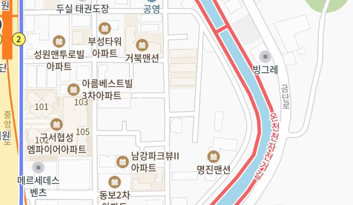 Photo 2 of the Bikemap route "광안동 536-144 ~ 구서동 175-24"