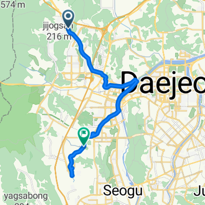 반석역에서 진잠까지 조금 되돌아옴