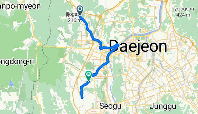 반석역에서 진잠까지 조금 되돌아옴