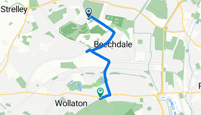 Denewood Crescent, Nottingham to Wollaton Road, Nottingham