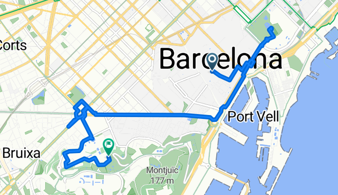 Carrer de la Boqueria, Barcelona to Lloc Mirador del Palau Nacional, Barcelona