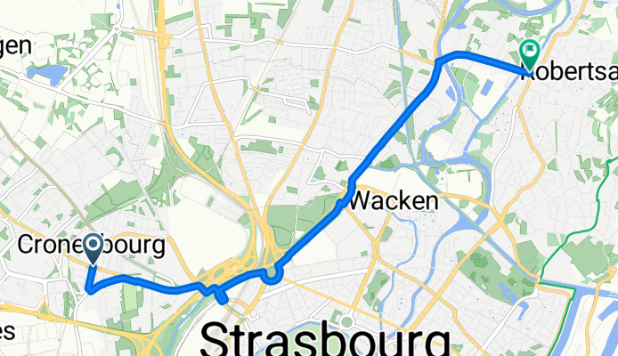 Itinéraire à Strasbourg