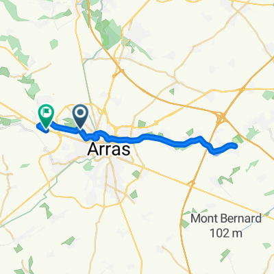 Sentier des Filatiers, Arras à Rue de la Briqueterie, Duisans