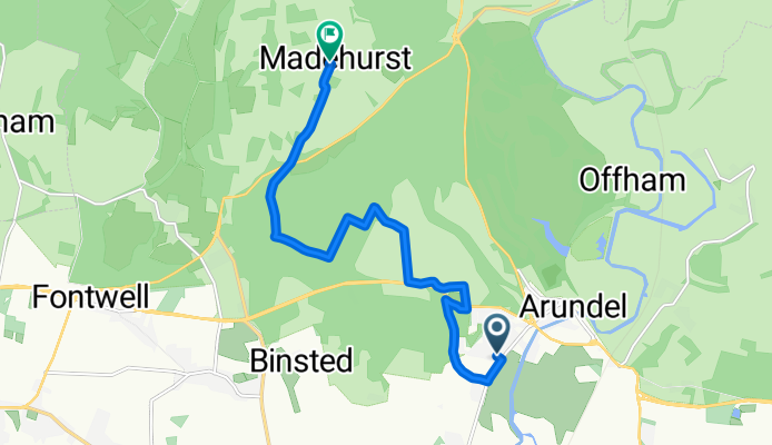 Stewards Rise, Arundel to Madehurst Lodge, Arundel