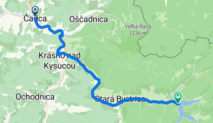 Čadca- Krásno n.Kys.- St.Bystrica- N.Bystrica / v.n.