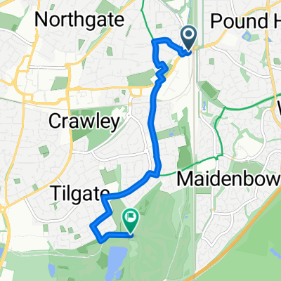 Three Bridges Station (Stop B) to Tilgate Drive