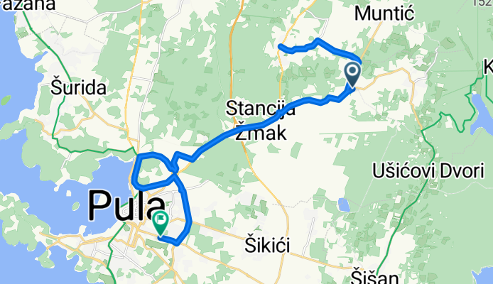 Valtursko polje 191A to Mutilska ulica 42A