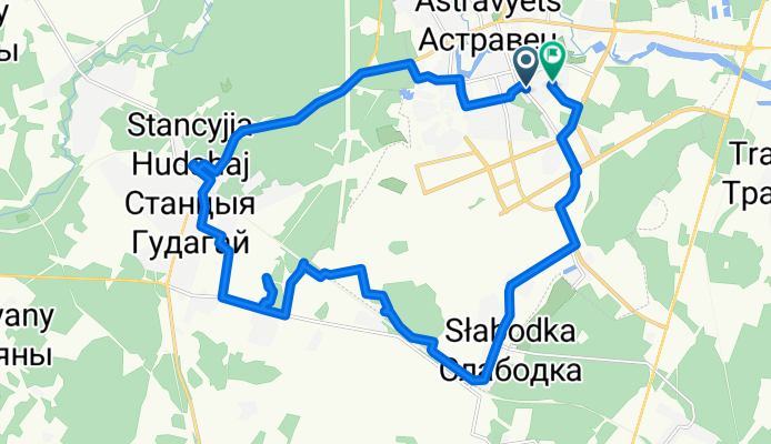 Островец-Гудогай-Вавераны-Лозовка-Груздовщина-Слободка-Островец