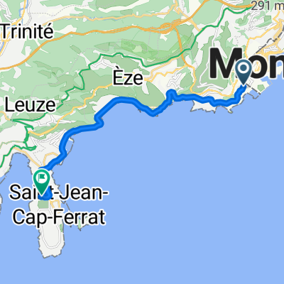 Tunnel Albert II, Mónaco a Chemin de Passable, Saint-Jean-Cap-Ferrat