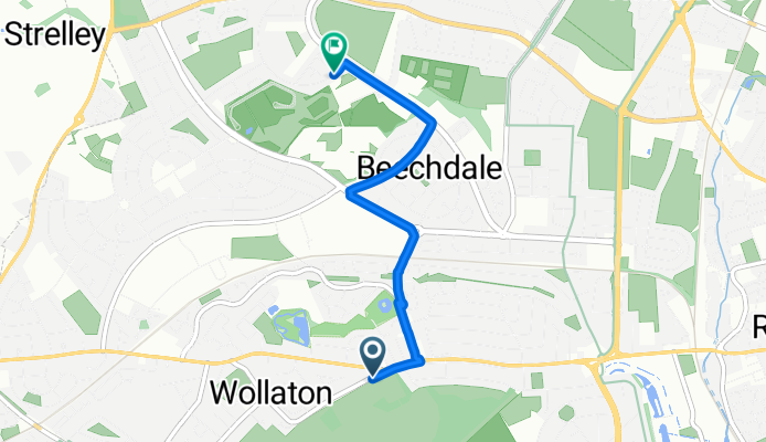 Wollaton Road, Nottingham to Denewood Crescent, Nottingham