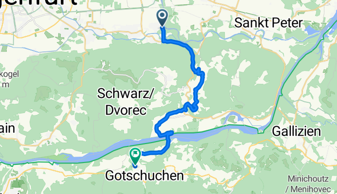 Akazienweg, Ebenthal nach Gotschuchen, Sankt Margareten im Rosental