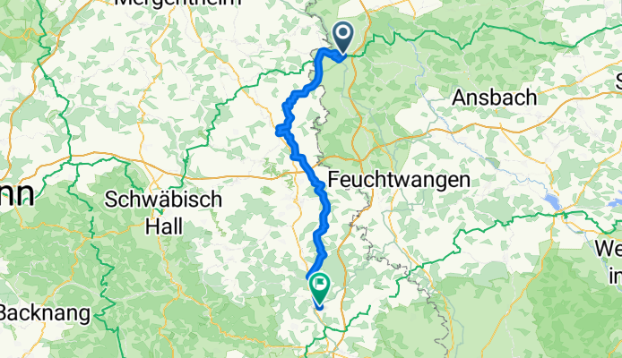 Rothenburg ob der Tauber - Ellwangen