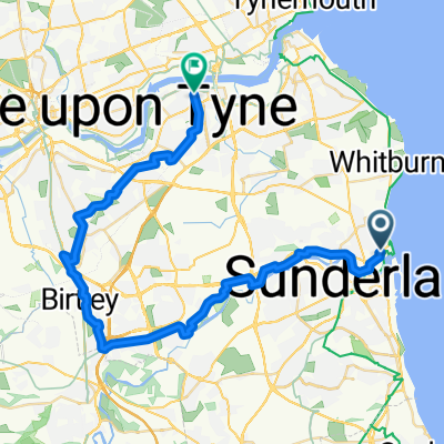 Givens Street, Sunderland to Western Road, Jarrow