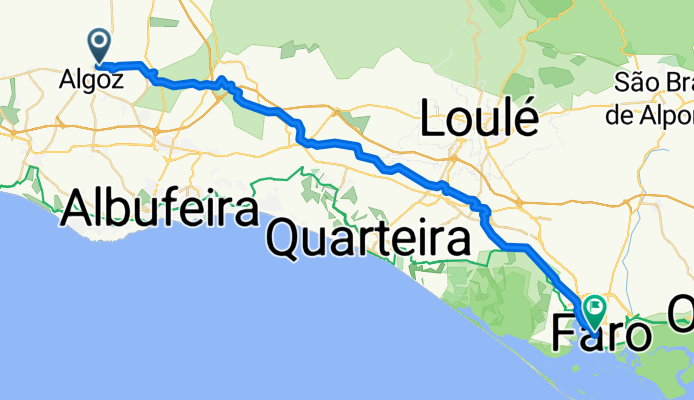 Caminho das Amoladeiras, Algoz to Rua Cons Sebastião Teles, Faro